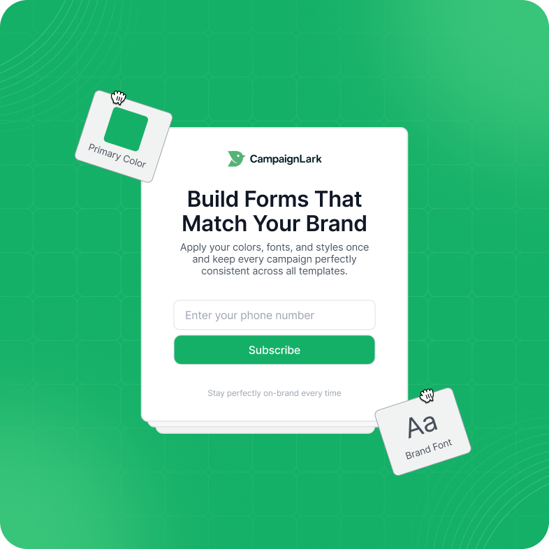 Branded subscription form with automatic unsubscribe