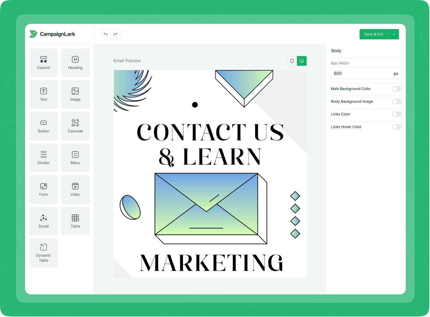 Drag-and-Drop Email Builder