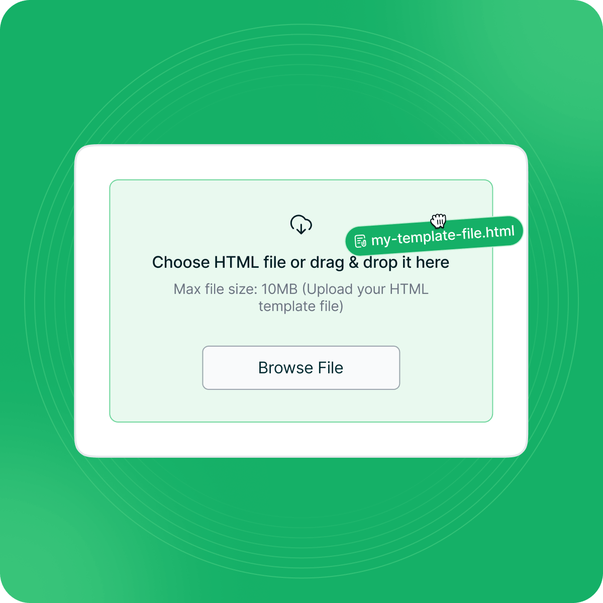 Import custom HTML with zero friction